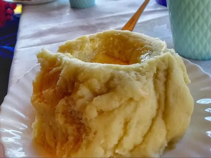 Traditional homemade dish served at the katun